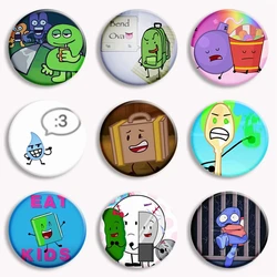Inanimate Insanity Anime All Character BFDI Memes Button Pin Nickel Paper Balloon Lightbulb Suitcase Fourth Meme Brooch Badge