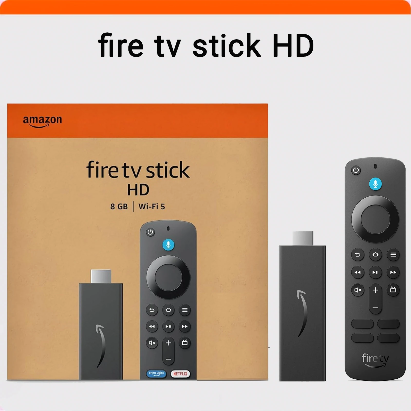 

New Amazon Fire TV Stick HD (newest model), free and live TV, Alexa Voice Remote, smart home controls, HD streaming