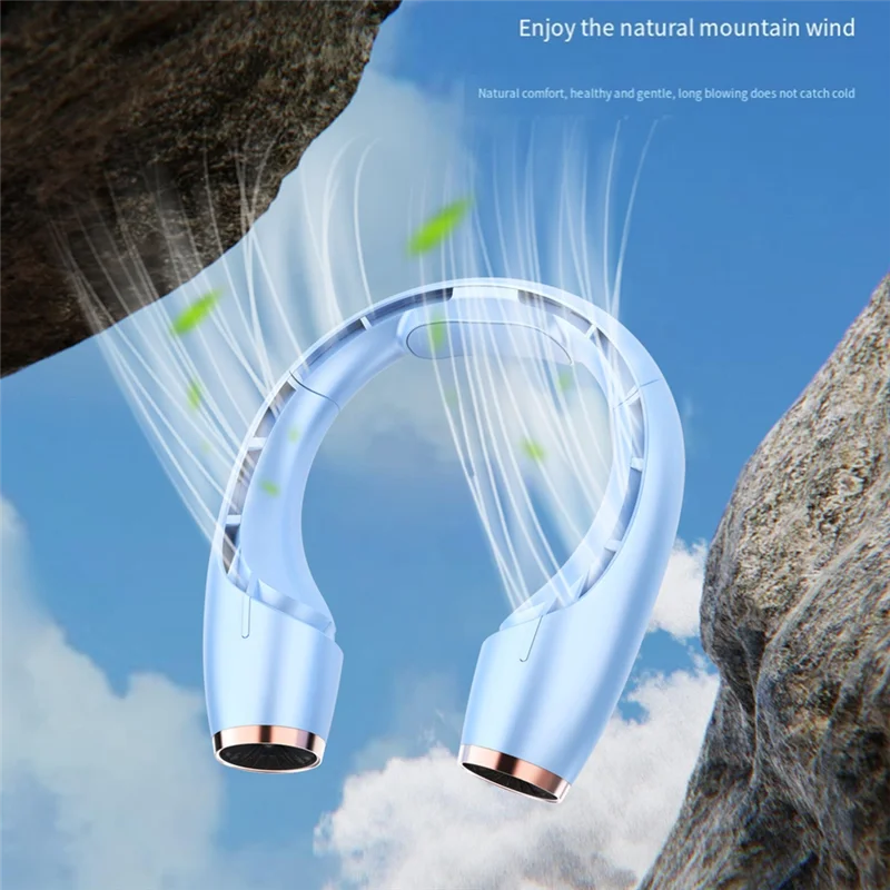 

MAKE-Semiconductor Refrigeration Hanging Neck Fan Portable Air Conditioner 4000Mah 360 Surround For Outdoor Cooler