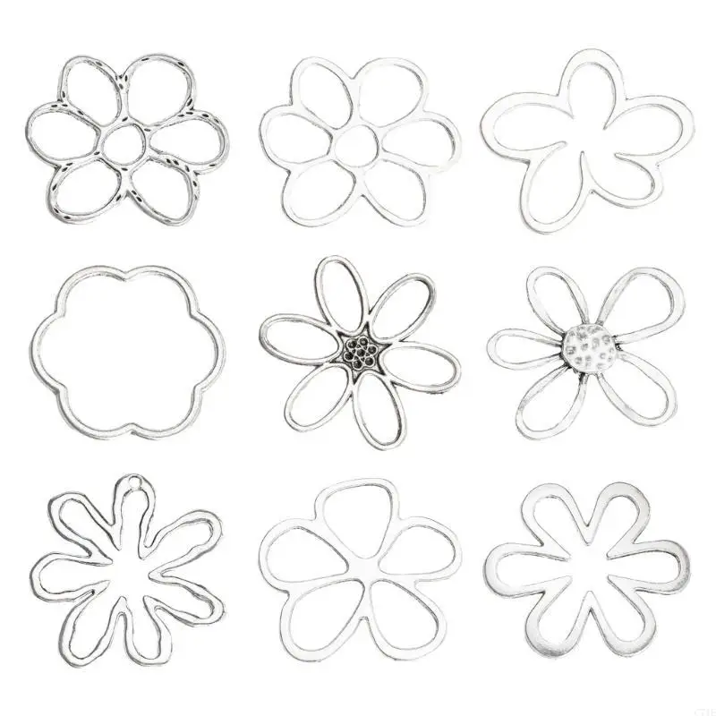  Elegant Irregular Flower Choker Necklace for Women Hollow Out Flower Beads