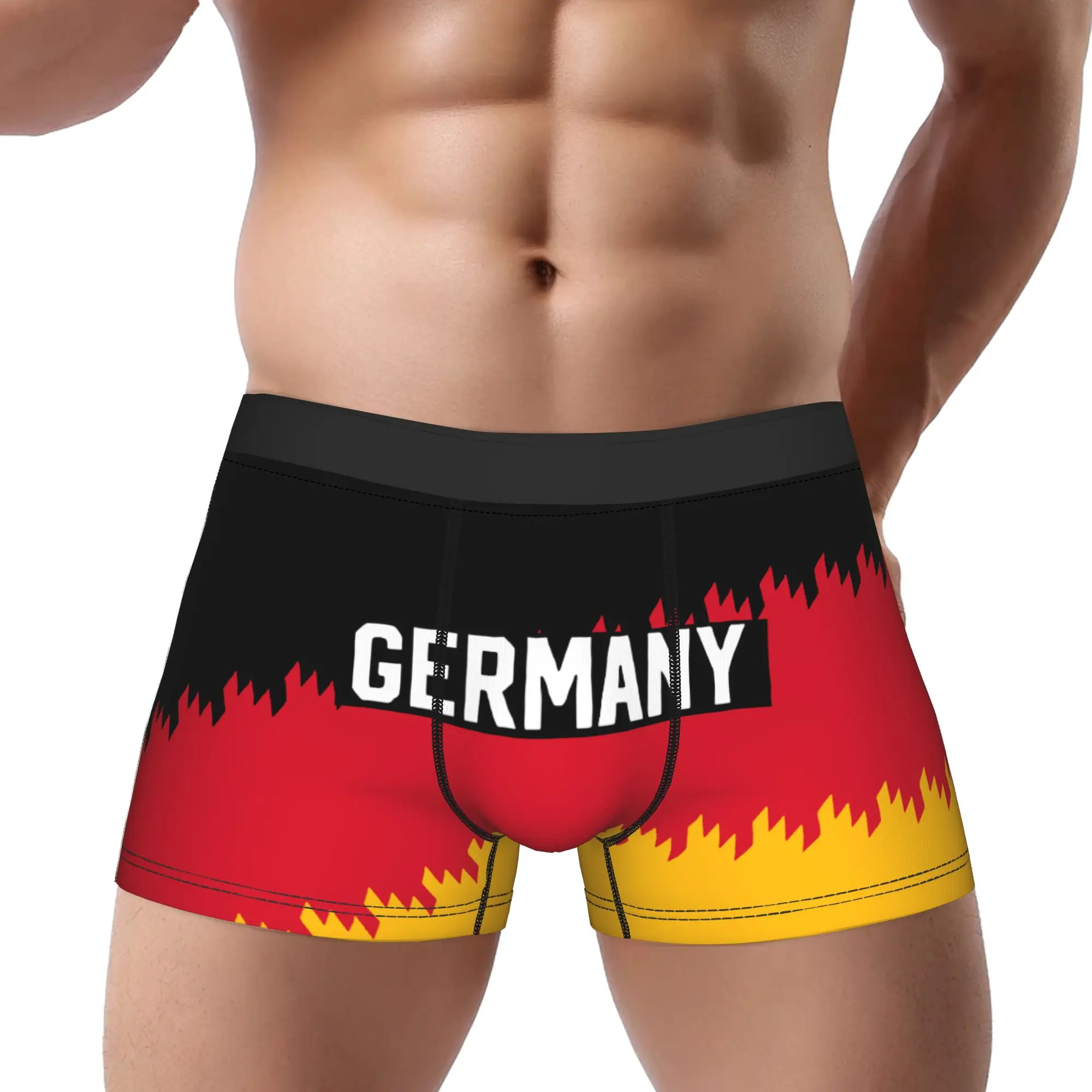 1piece Germany Design Pattern  Underpants Breathbale Panties Male Underwear Print Shorts