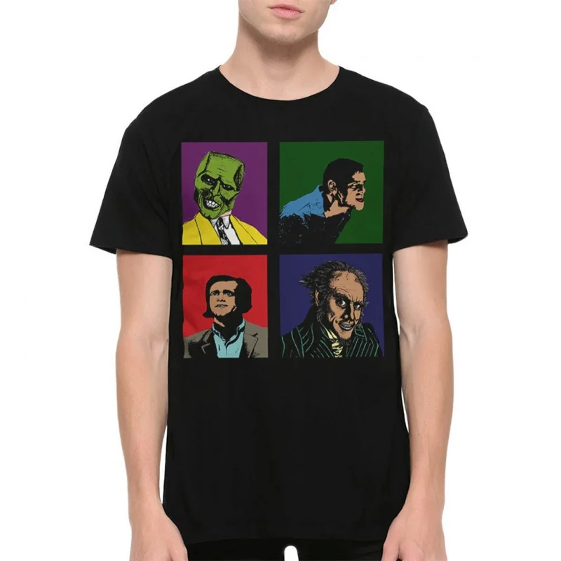 

Characters Art 80s Vintage The Mask Jim Carrey Movie Retro Gift shirt for men 100% cotton Print Graphic Clothes All size Tops