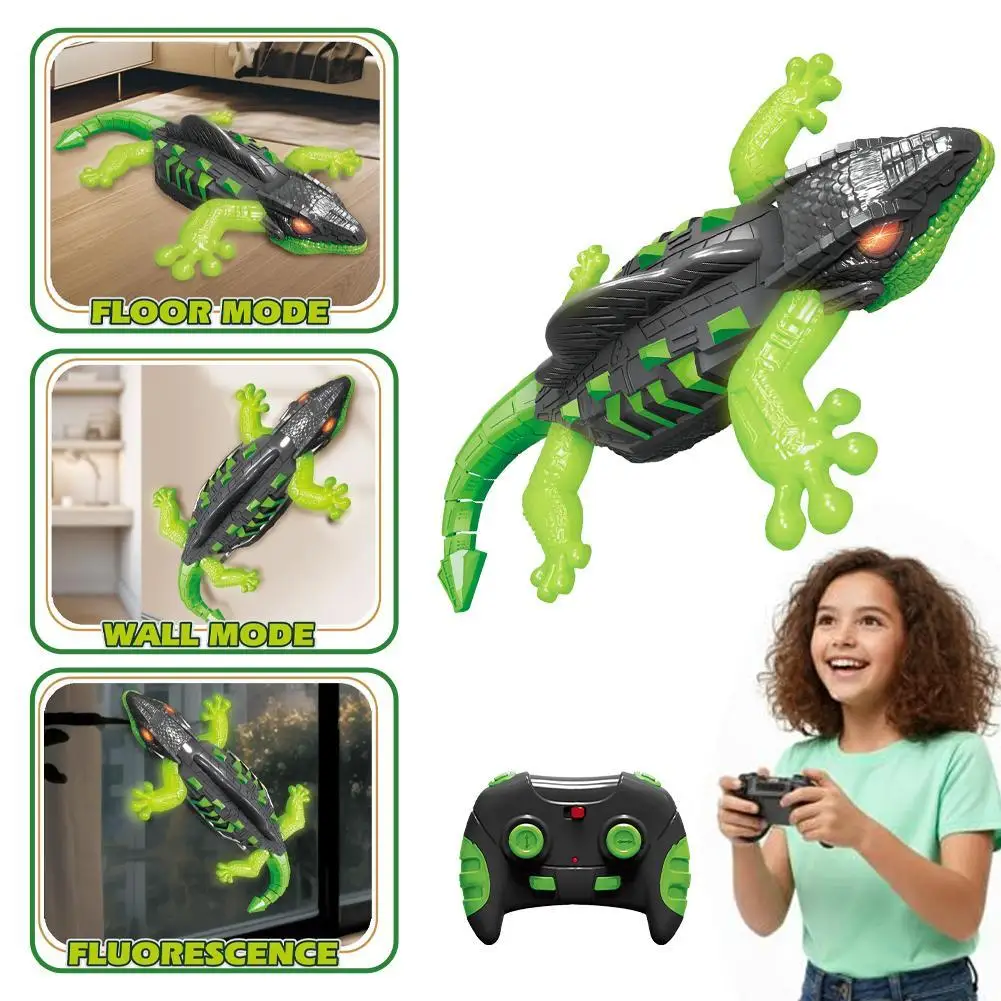 Remote Control Climbing Gecko Toy Intelligent Electric Wall Crawling Robotic Lizard Rechargeable Mechanical Toy