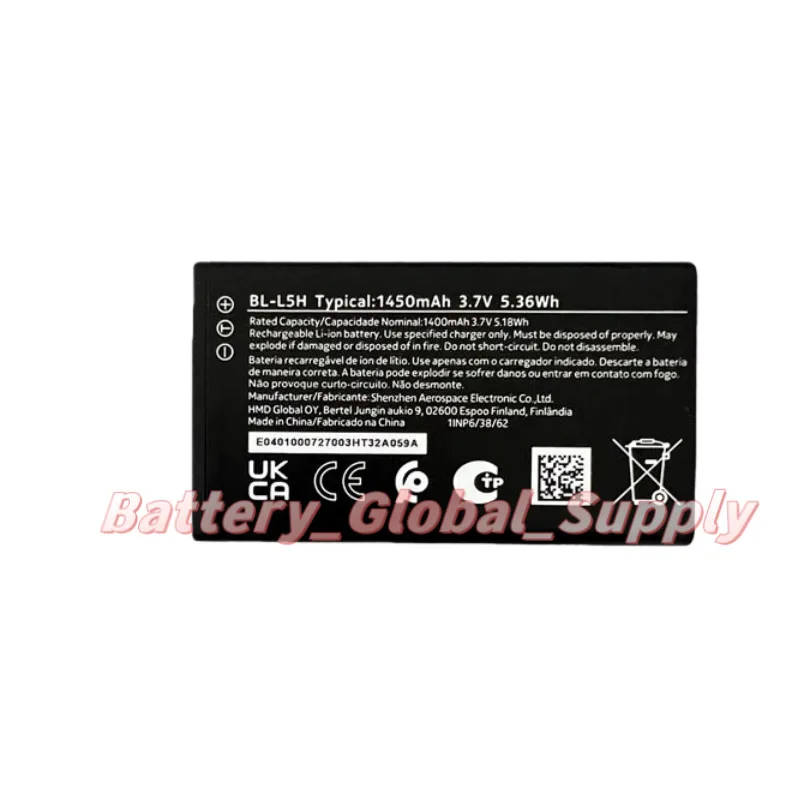 

Battery for BL-L5H 105 4G/110 4G/125/150 3.7v 1400mah fast delivery, brand new -