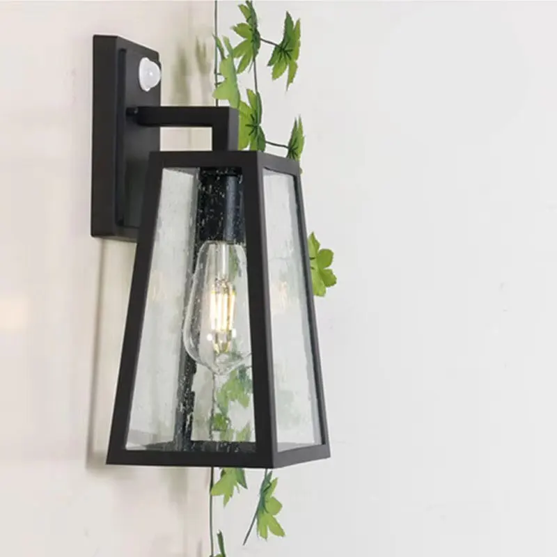 Human Body Sensing Wall Lamp, Retro Aluminum Wall Lamp At The Entrance, Outdoor Courtyard Wall Lamp