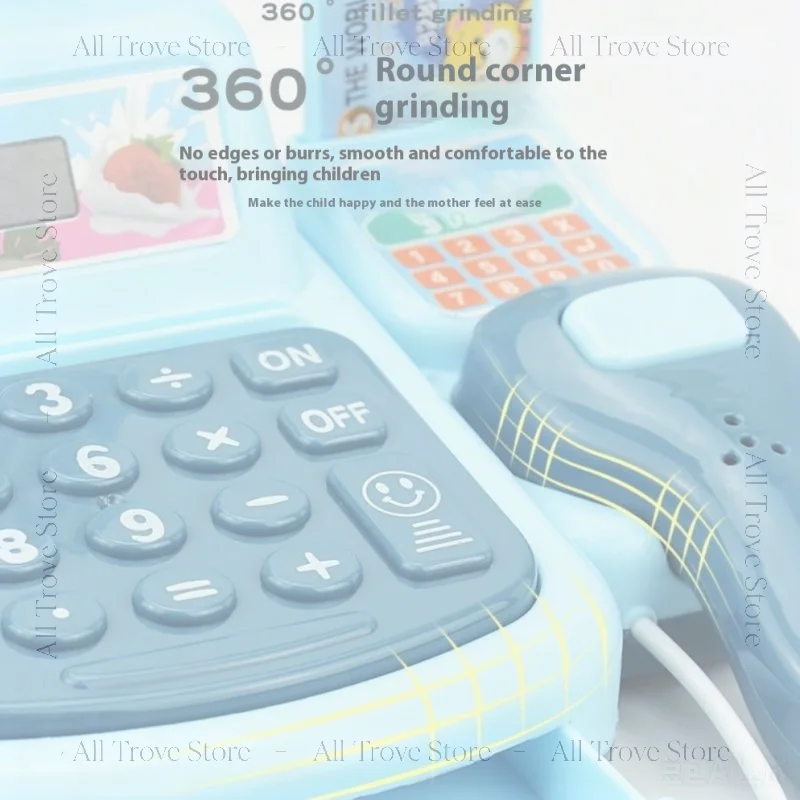 1Set Supermarket Cashier Electronic Game with Lighting And Sound Effects Simulation Shopping Cash Register Toy for Kids House Pl
