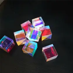 8 PCS 2.2X2.2X2.15cm Defective Cross Dichroic X-Cube Prism RGB Combiner Splitter for Art Necklace DIY