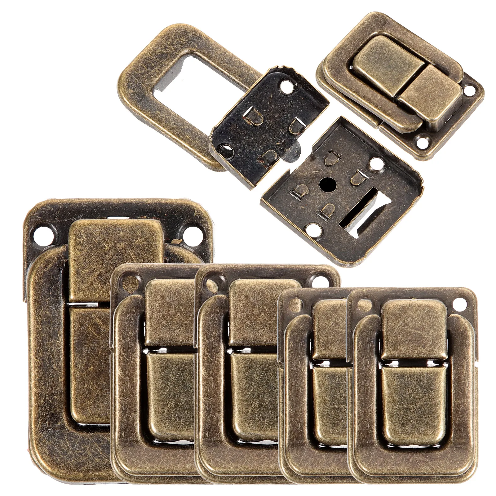 

6Pcs Clear Clasp Lock Buckles Hasp Latches Small Jewelry Box Transparent Hinge Locks for Boxes Cabinets Suitcase Buckle