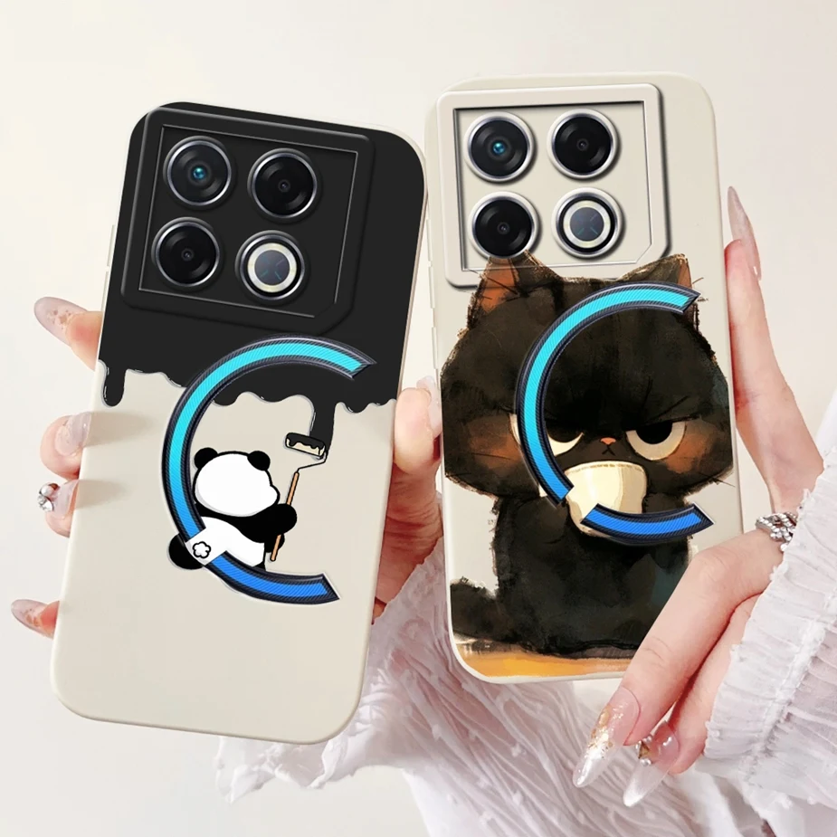 For Infinix GT 20 Pro Case X6871 Cute Rabbit Panda Cartoon Cover Matte Phone Case For Infinix GT 20 Pro GT20Pro 5G Soft TPU Bags