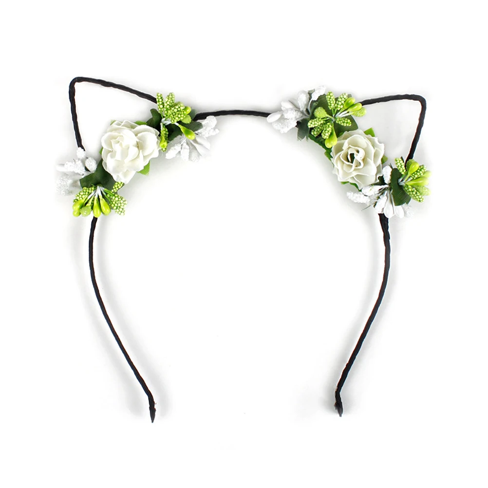 

4 Pcs Cat Ears Headband Animal Flower Girl Costume Accessories Girls Snowman Headwear Child