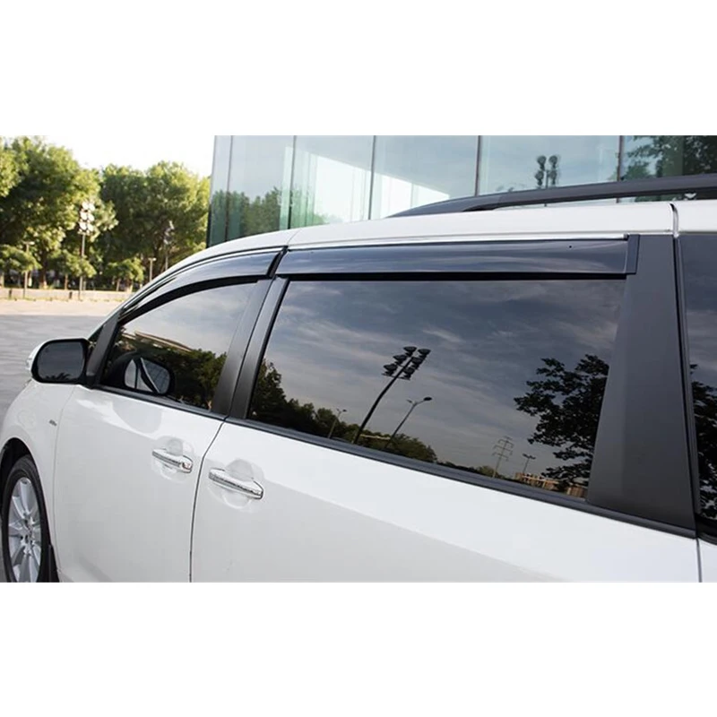 

For Toyota Sienna 2011-2016 CAR Window Visor Diffuser Side Sun Rain Protection Shield Exterior Accessories Body Kit