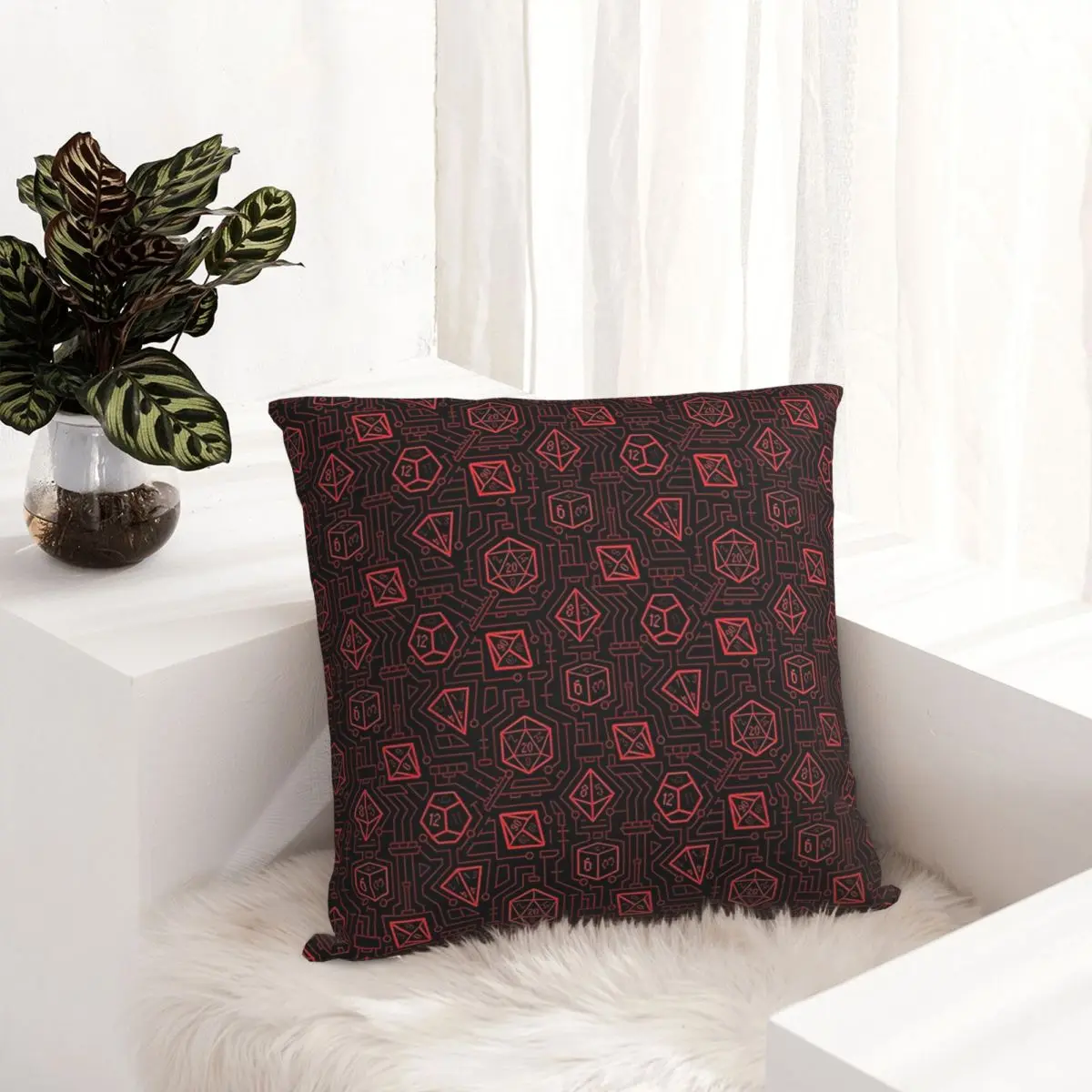 

Tech D20 Pattern pillowcase printed cushion cover sofa waist pillow pillow cover