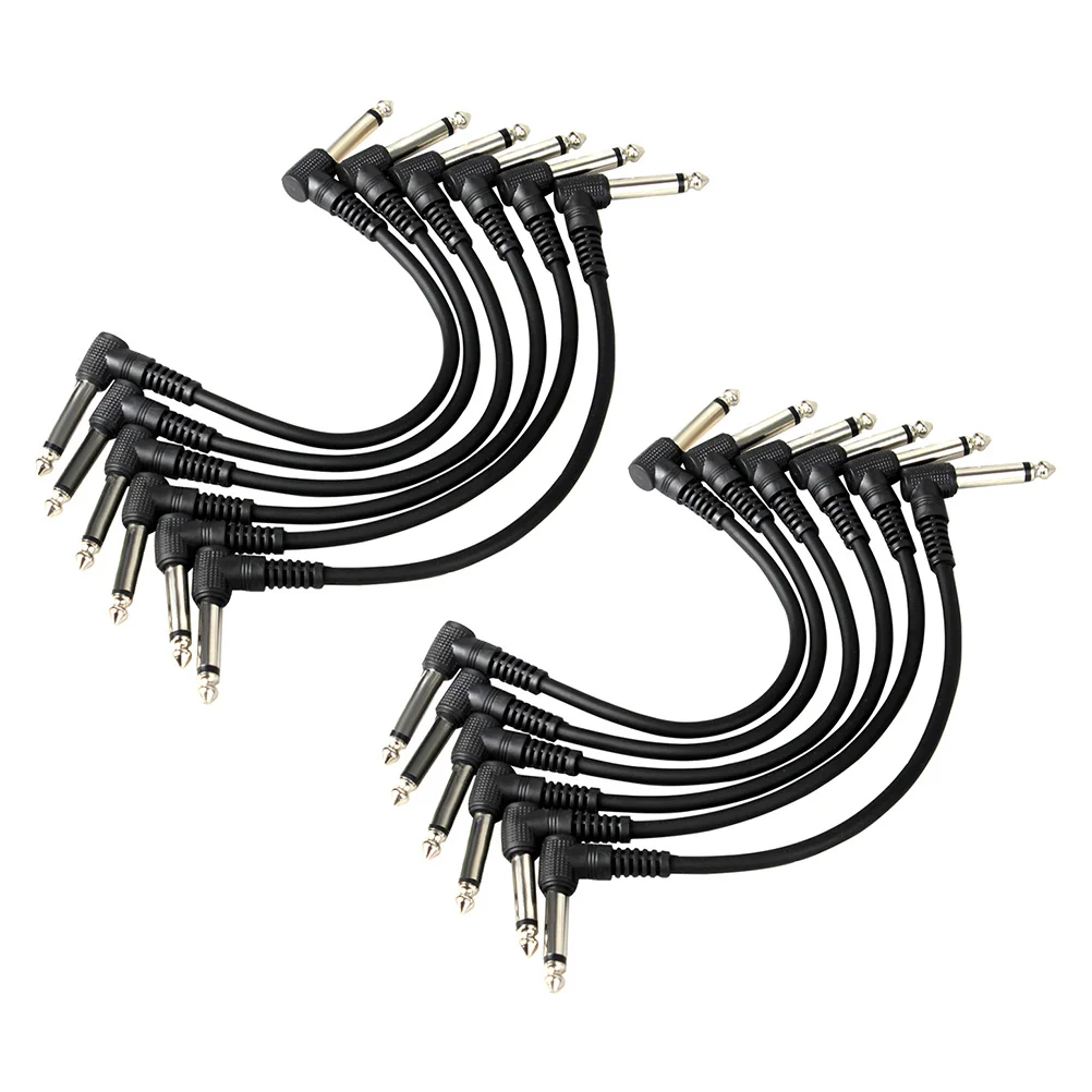 

12 Pcs Instrument Cables for Guitar Bass Audio Connection Accessory PVC Patch Wires Sound Quality Musical Instruments