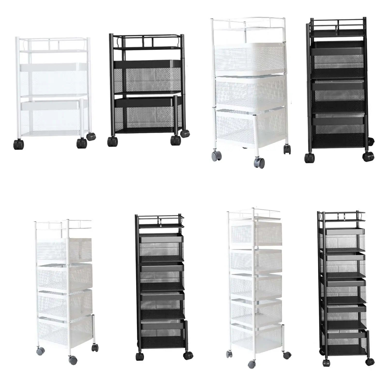 

Heavy Duty Rolling cart Multi Purpose Mesh Baskets Rolling Cart for Garage