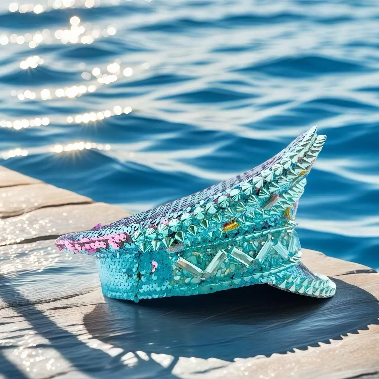 HongLuan – chapeau de Costume d'halloween bleu, chapeaux de capitaine en strass pour femme de Festival Burning Man, accessoires féminins de Cosplay