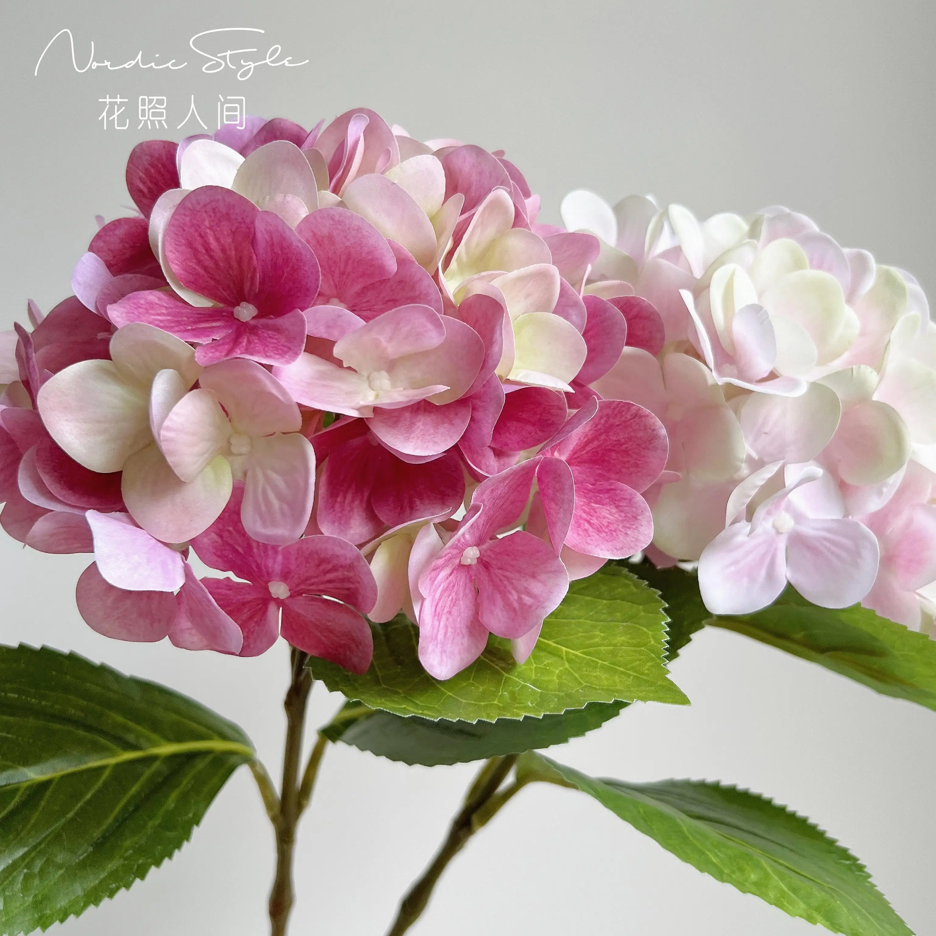 

Hydrangea Simulation Flower 3D Printed Petals Hydrangea Fake Flower Home Soft Decorative Floral Art Home Decor Wedding