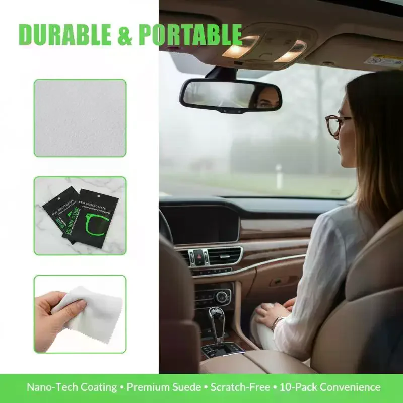 10pcs Anti-fog Suede Glasses Cloth Reusable Microfiber Anti-fog Cloth Lens Anti-fog Mobile Phone Camera Lenses Screen Clean
