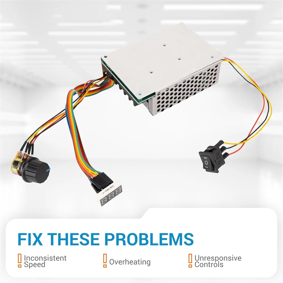 A79G 10-55V 12V 24V 36V 48V 60A 15KHZ PWM DC Brushed Motor Speed Controller Switch with LED Display, Forward Brake