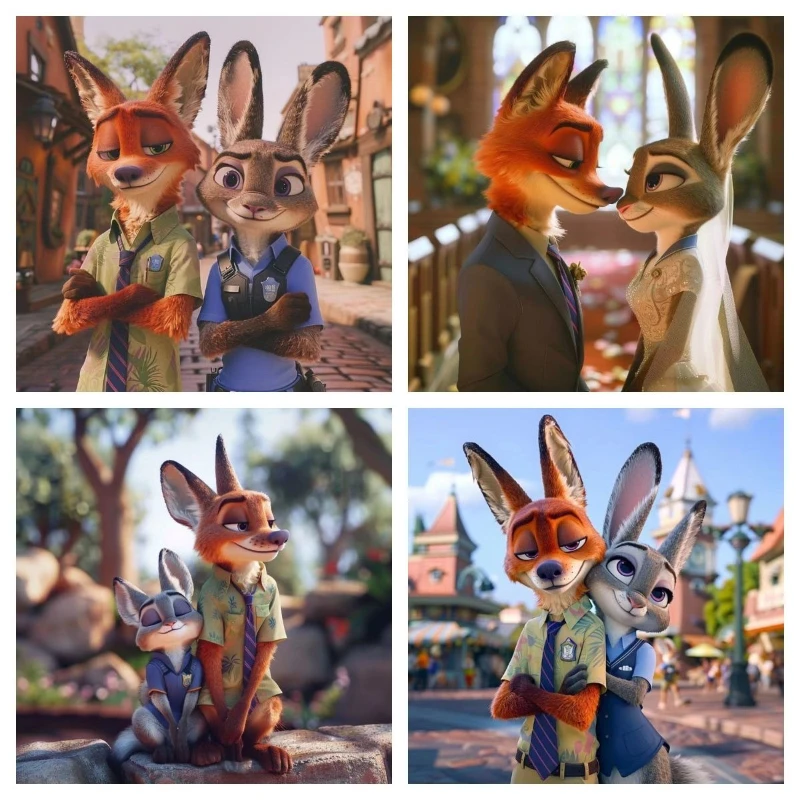 

Товары Disney Zootopia, милые водонепроницаемые наклейки с героями мультфильмов, постеры, креативное украшение для стен спальни, самоклеящиеся подарки
