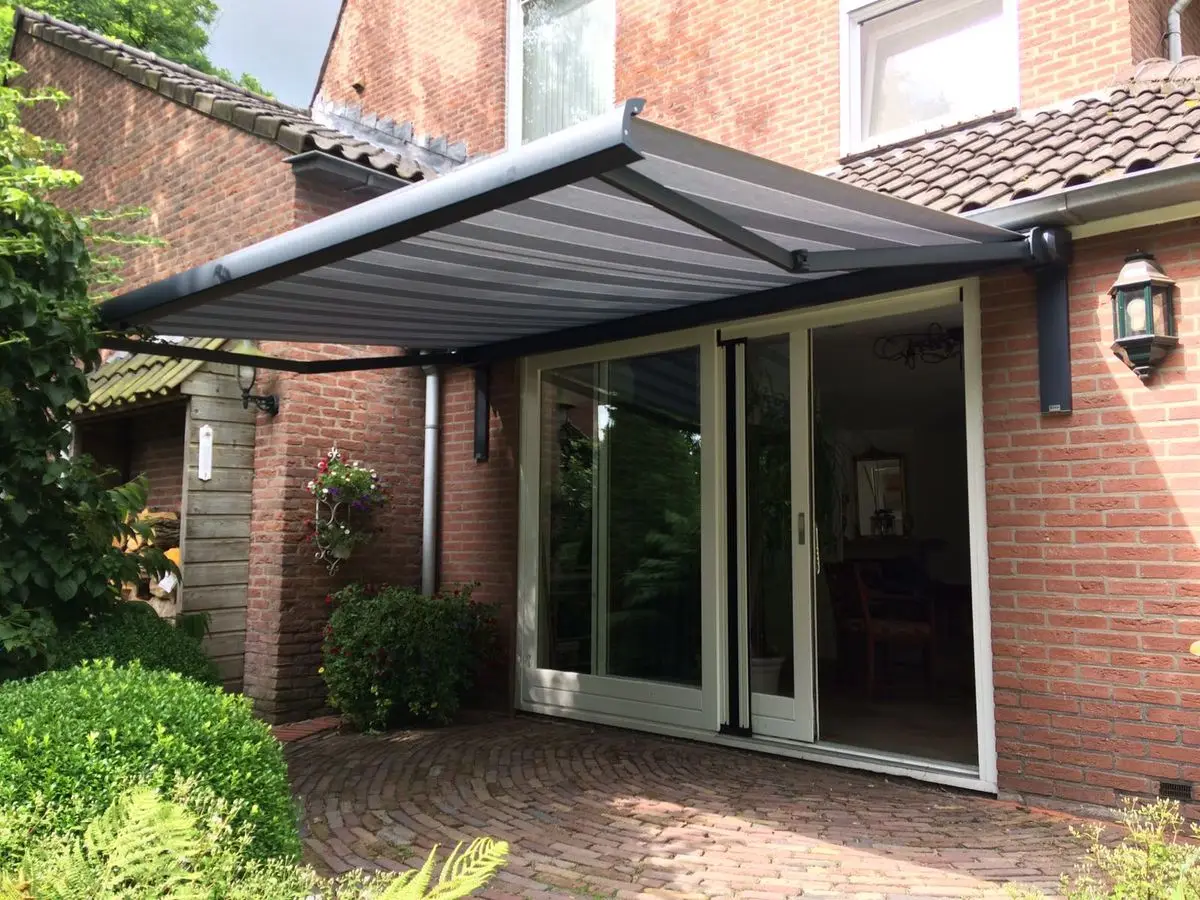 

Aluminum Arms Retractable Awning for Balcony Terrace Veranda Custom Size Outdoor Modern Sunshade Full Cassette Motorized Awnings