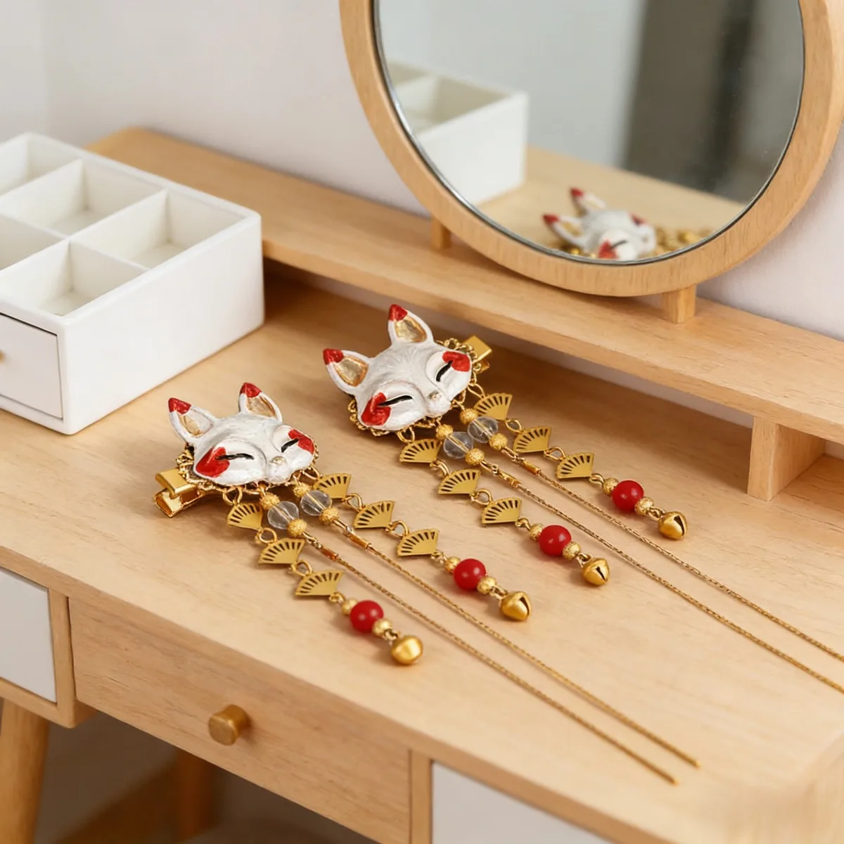 

Модная женская заколка для волос с кисточками в форме лисы, аксессуар для ролевых игр, аксессуары для женской одежды