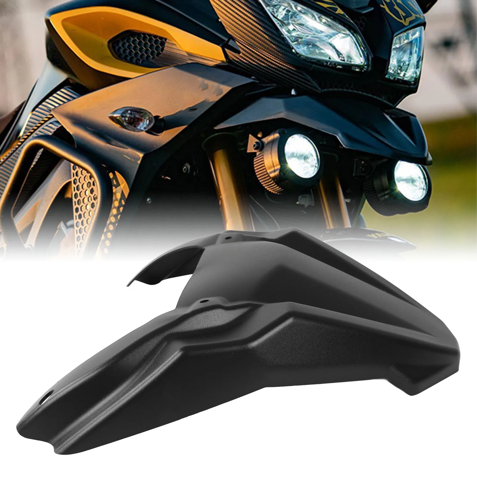 Motorcycle Headlight Fairing Kit ABS Front Fender Beak Extension Cover Replacement For FJ‑09 MT‑09 Tracer 2015‑2019