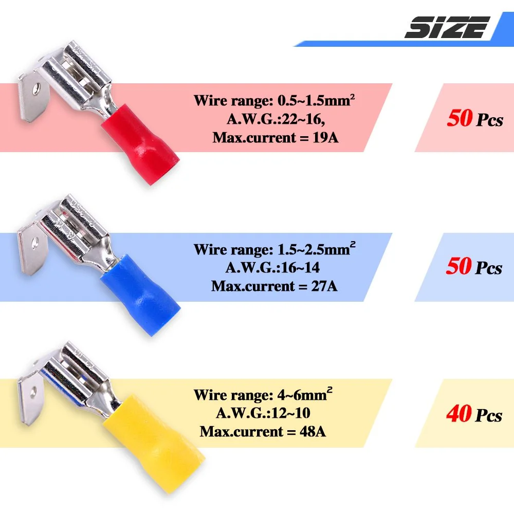 140/200/360 قطعة متنوعة تجعيد المجرف محطة معزول طقم توصيل الأسلاك الكهربائية #3