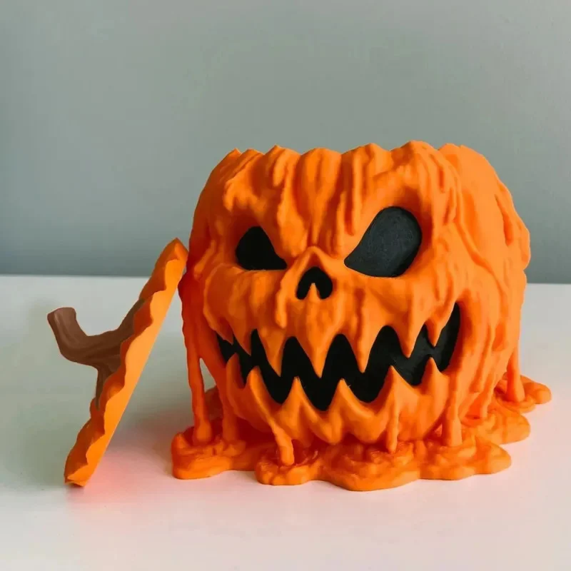 

New Melting Pumpkin Candy Bowl Resin Ornament Halloween Personalized And Good-looking Interior Decoration Candys Bowls Gift