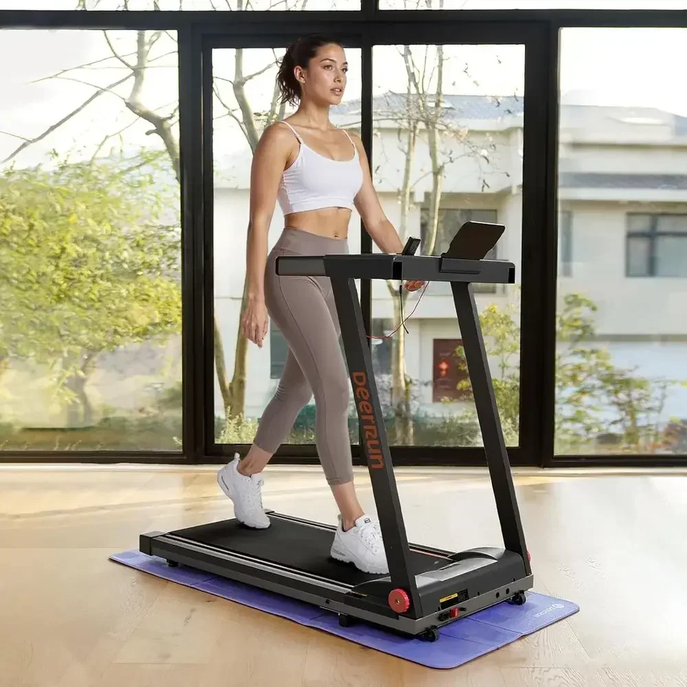Adjustable Incline Treadmill with 3.0 HP, 300 lbs Capacity, 0.6-7.5 MPH Speeds, App & Remote Control