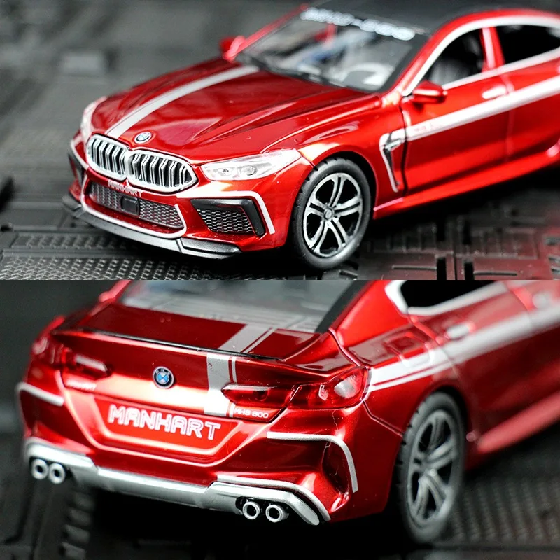 1:32 BMW M8 Alloy Racing Car Model Diecasts Metal Simulation Vehicles Toy Car Model Collection Childrens Toy Gift