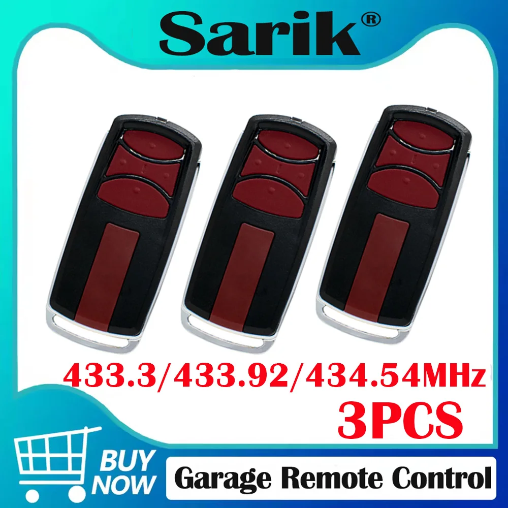 Garage Door Remote Control 3PCS ME960-LM ME960LM E960 433MHz 433.92MHz 434.54MHz 4 Buttons Rolling Code