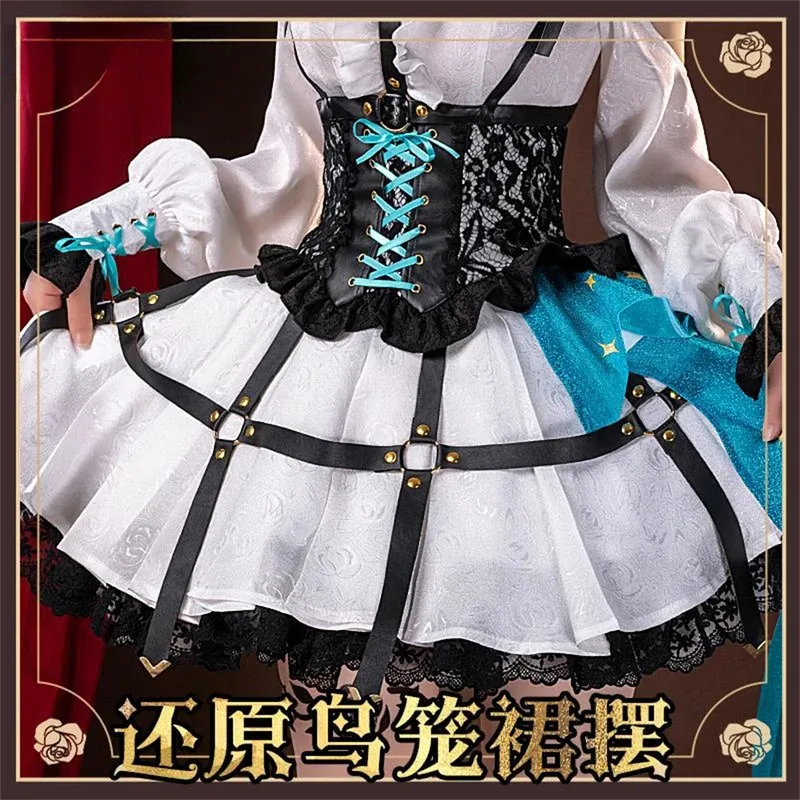 AGCOS Miku Cosplay MIKU Rose Cage Cosplay Costume Sets Girl Miku Christmas Cute Roleplay Uniforms Dress - view 5