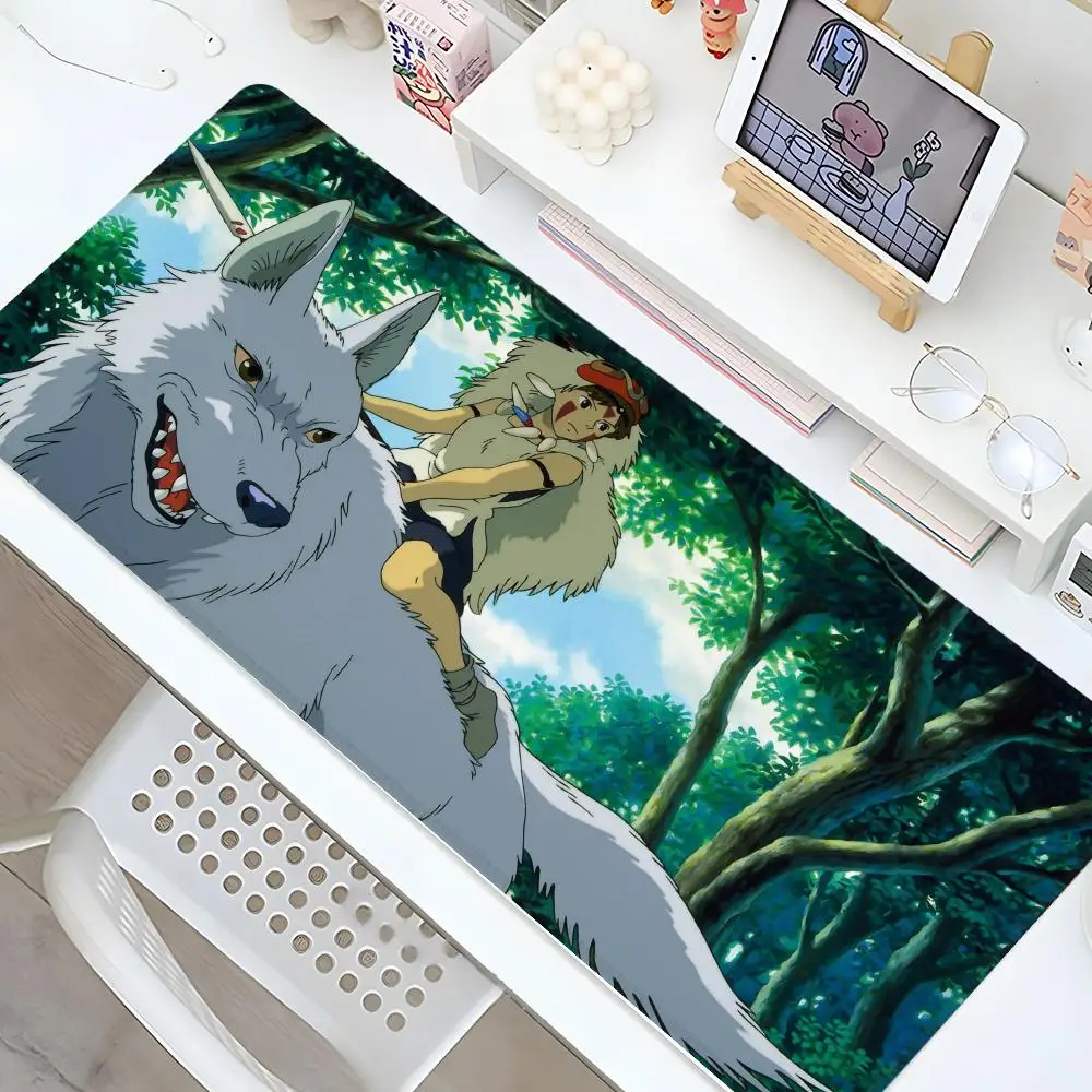 Princess MononokeS Mouse Pad Wholesale Gaming Locking Edge Big Computer Gamer Large Rubber Art Mousepad Laptop Desk Mat