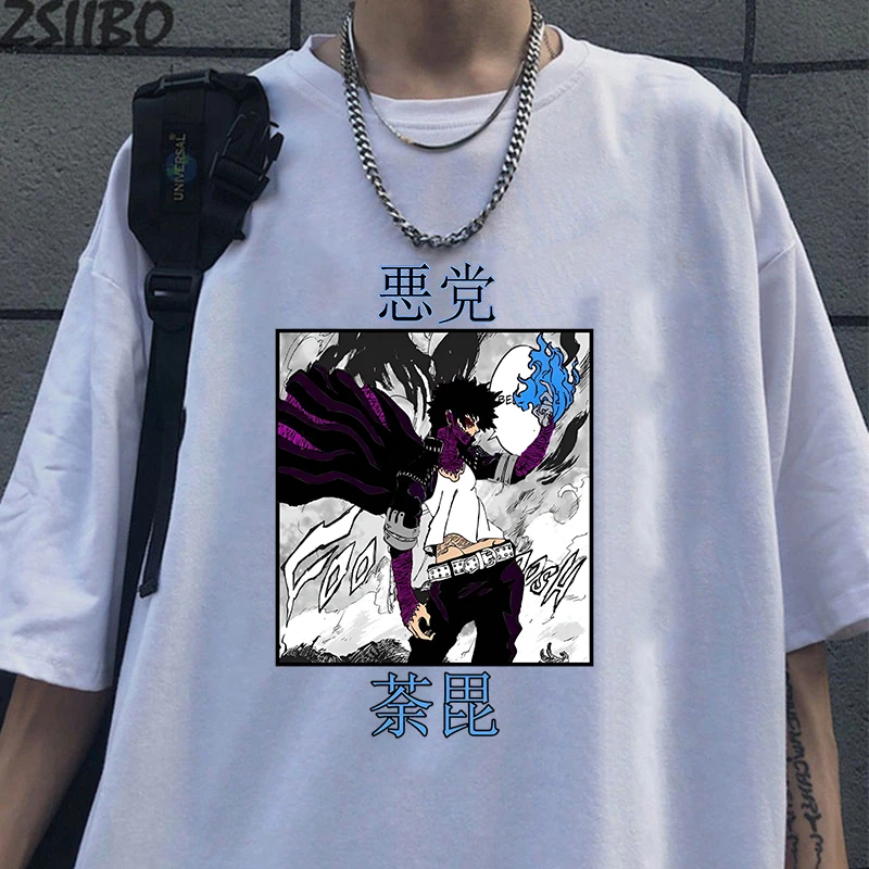 New Anime Dabi Print T-Shirt Men Women Fashion Short Sleeve Casual Summer Tops Tees