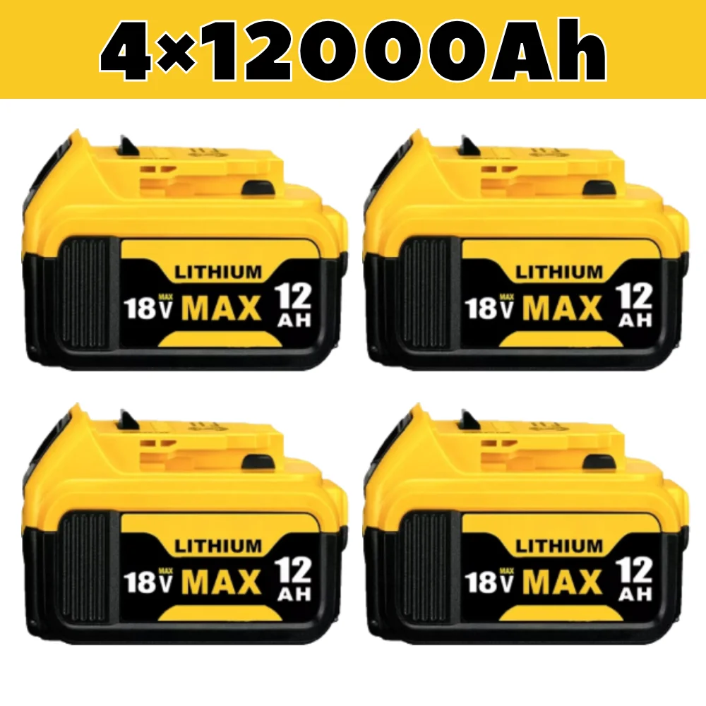 Image of 1/2/4er-Pack für DCB200 18V MAX Lithium-Akku 12000mAh Ersatz 18V DCB203 DCB184 DCB182 180 DCB201 DCB181 DCB182 DCB206