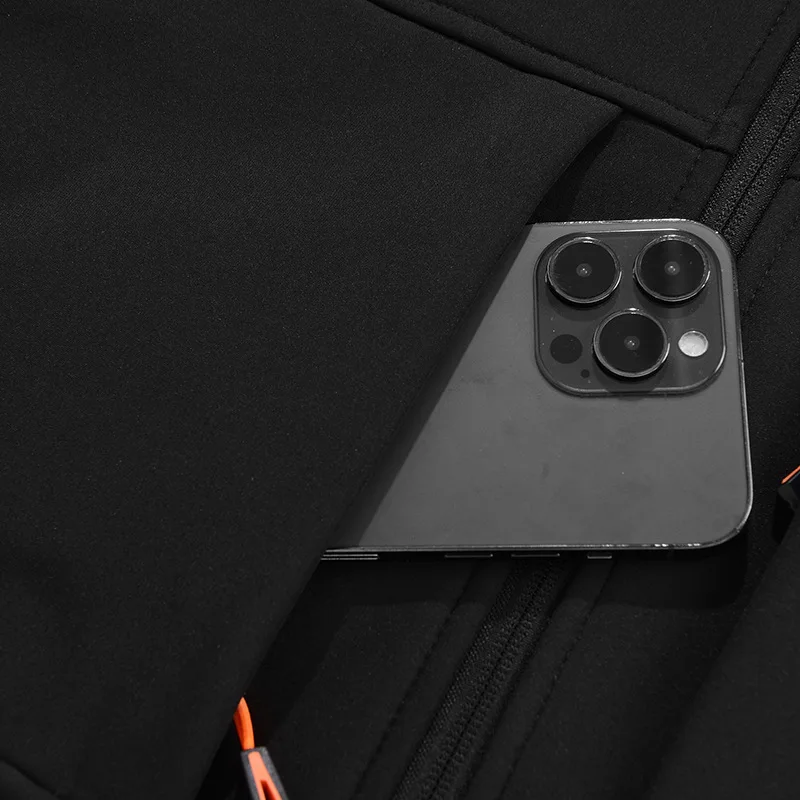 Men's Hooded Softshell Jacket Waterproof Lightweight Insulated Windbreaker Fleece Lined Rain Shell Jacket for Hiking Camping