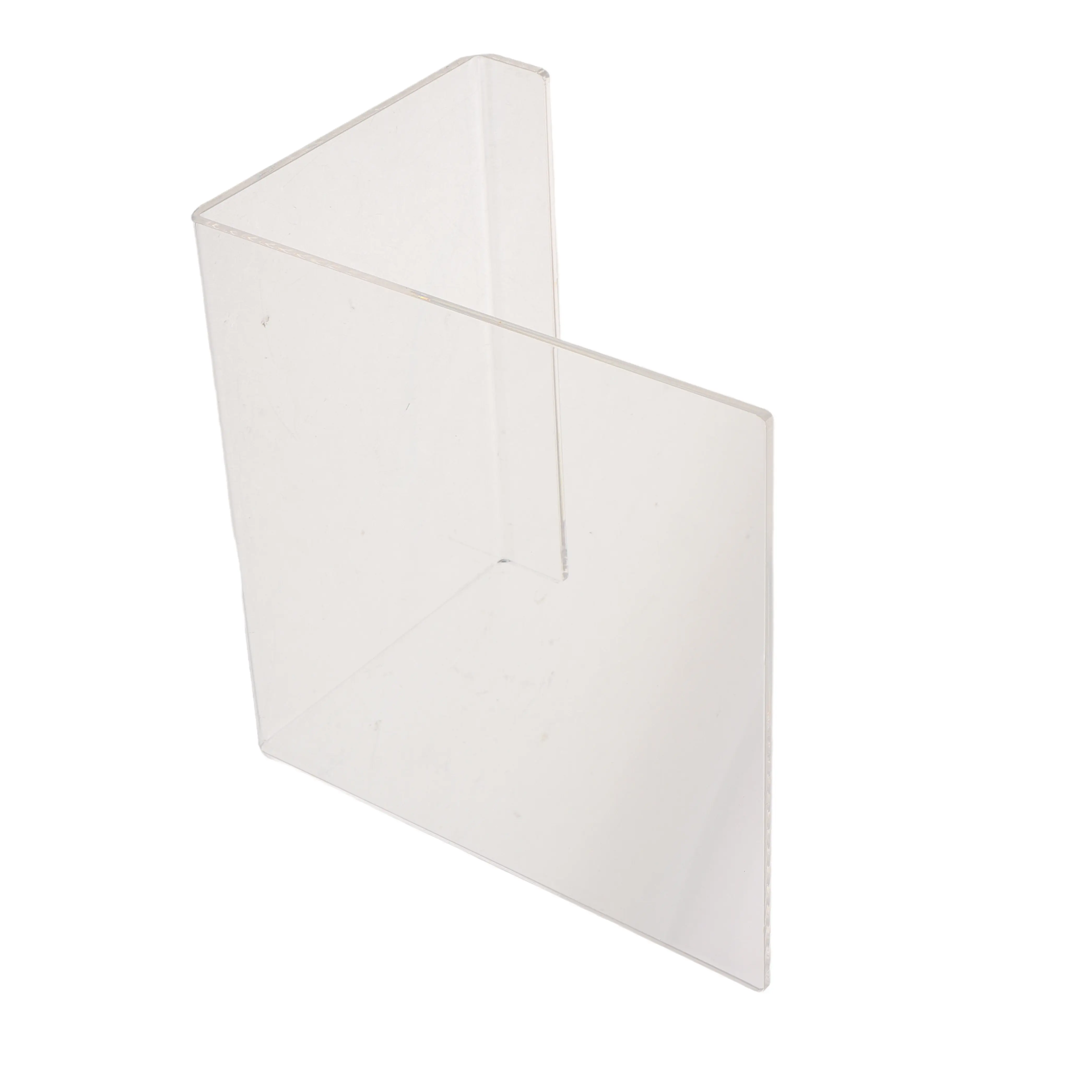 Soporte acrílico en forma de L para tapas de rompecabezas, organizador estable y transparente para exhibir libros, recetas e instrucciones.
