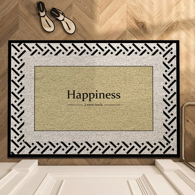 Door floor mat, dust removal silk ring, door mat, American retro door floor mat, household soil floor mat, no care carpet