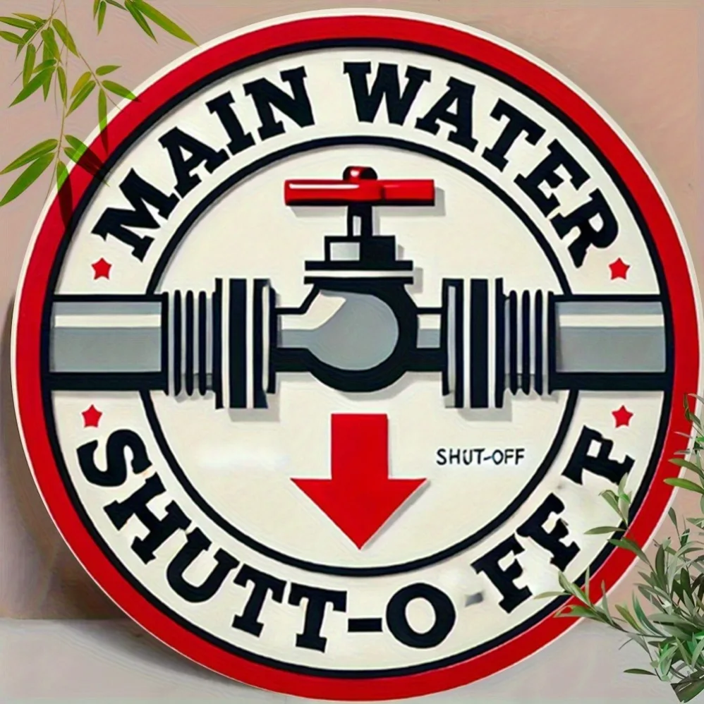 

1pc Retro Vintage Main Water Valve Design withMetal Wall Decor,ndustrial Decor, Durable Signage, Interior Designers