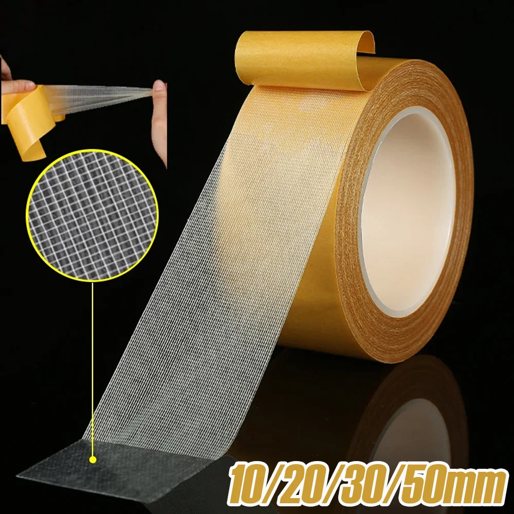 Universal Strong Fixation Double Sided Tape Translucent Mesh Super Traceless Cloth Base Tapes High Viscosity Carpet Adhesive
