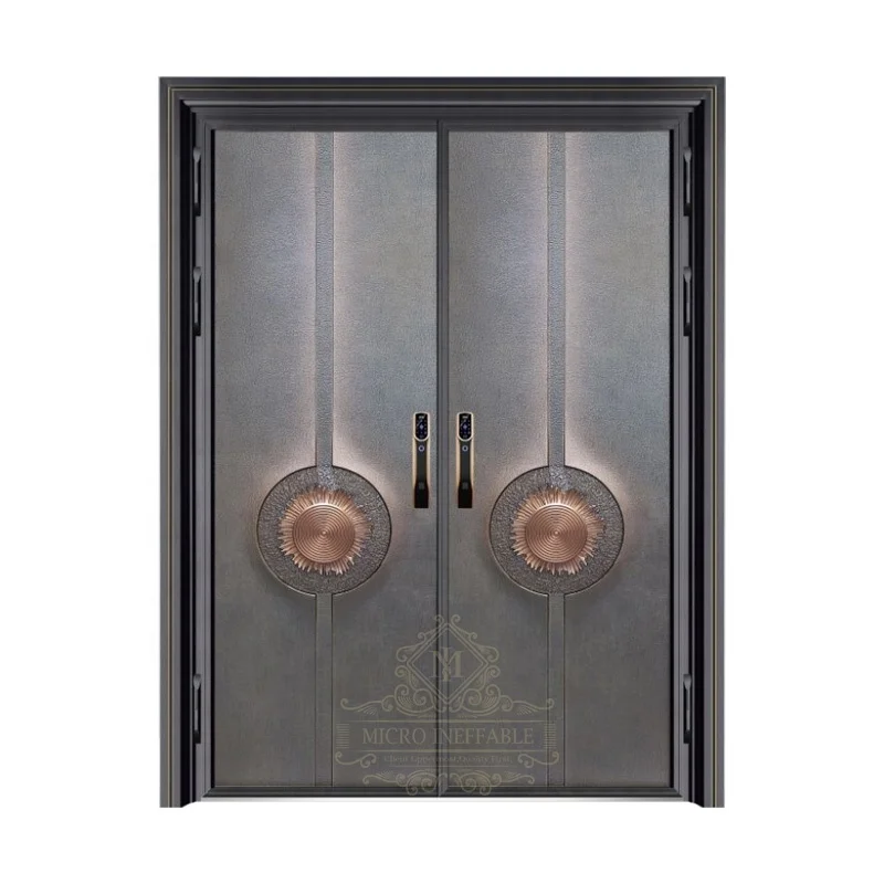 Hot Sale High Quality Stainless Steel Pivot Security Double Door with Smart Security Lock & Stainless Steel Door hinges