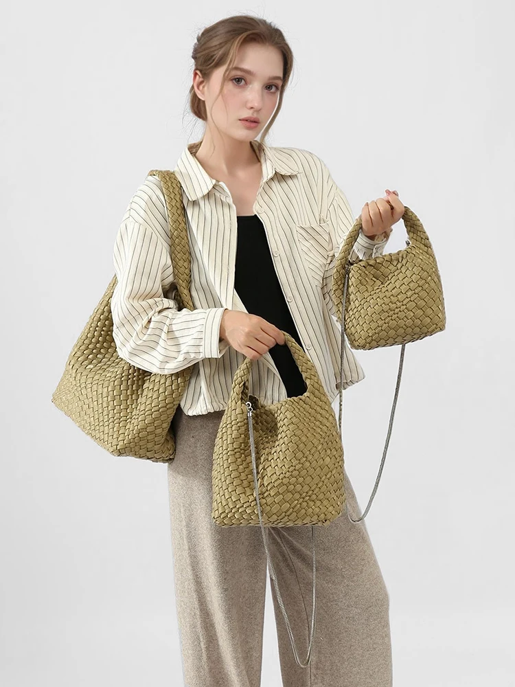 

Handwoven Leather Buet Bag Tote Handbag Crossbody oulder Bag Basket Design Soft Cowhide Leather Faionable ential