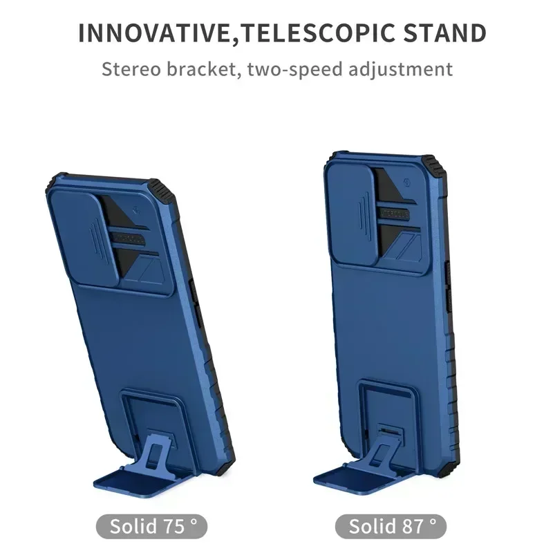 For OPPO A15 A15S A16 A16S A16K A16E Case Rugged Armor Stand Holder Back Cover For OPPO A52 A72 A53 A53S A54 A55 A36 A76 A95 A96