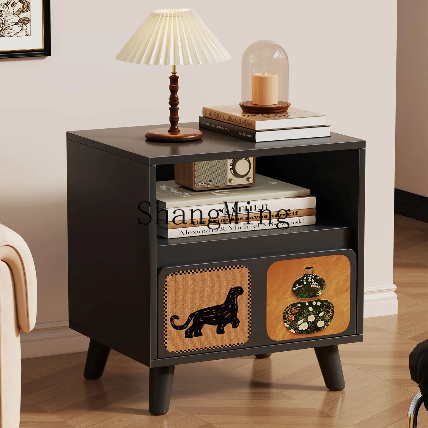 FG sofa side living room household multi-functional double-layer small table small apartment tea table bedroom bedside table