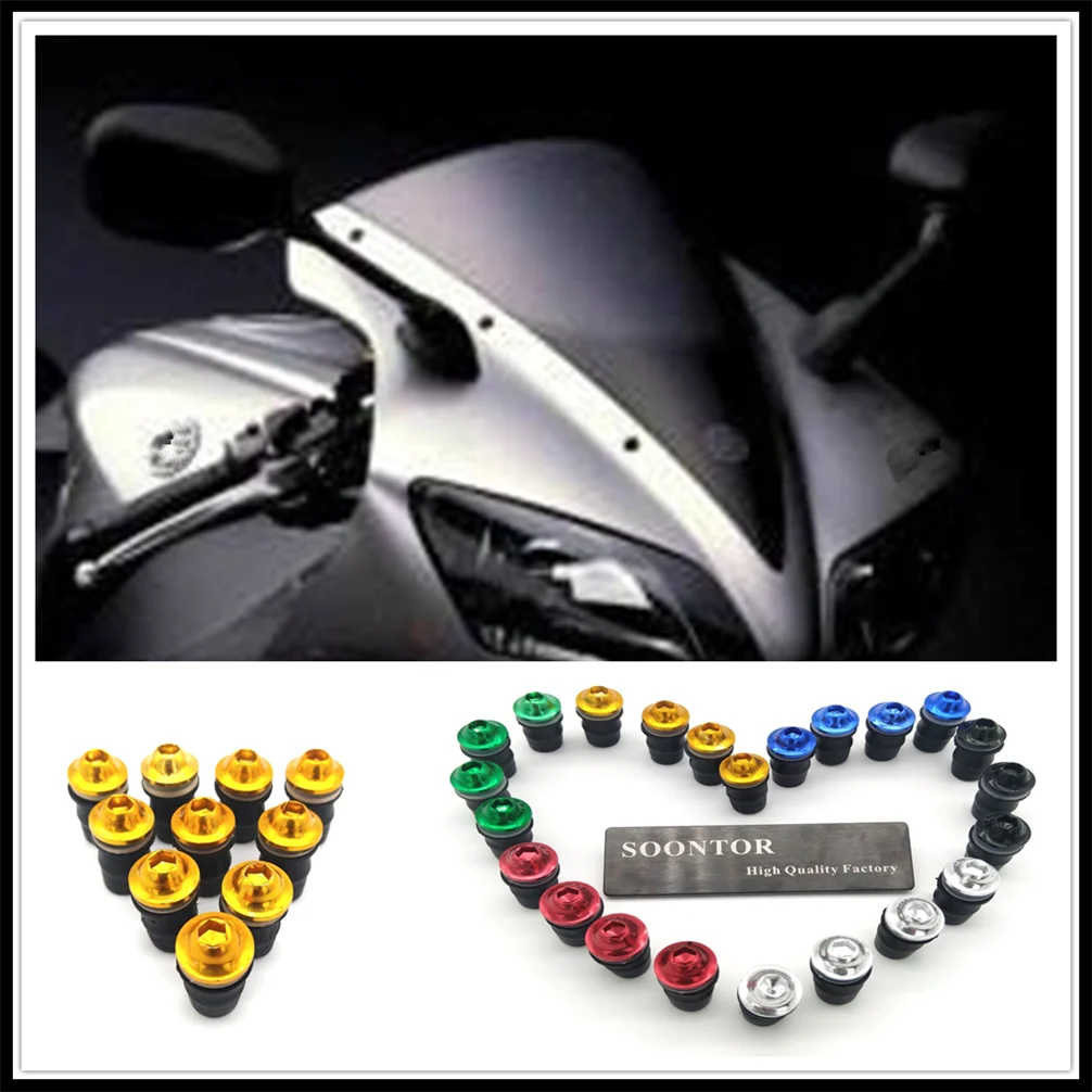 2018 motorcycle Windshield Windscreen Fastener Spike Bolts kit Screw Nuts for HONDA FA AR SP CBR600RR YAMAHA R6S USA BT1100