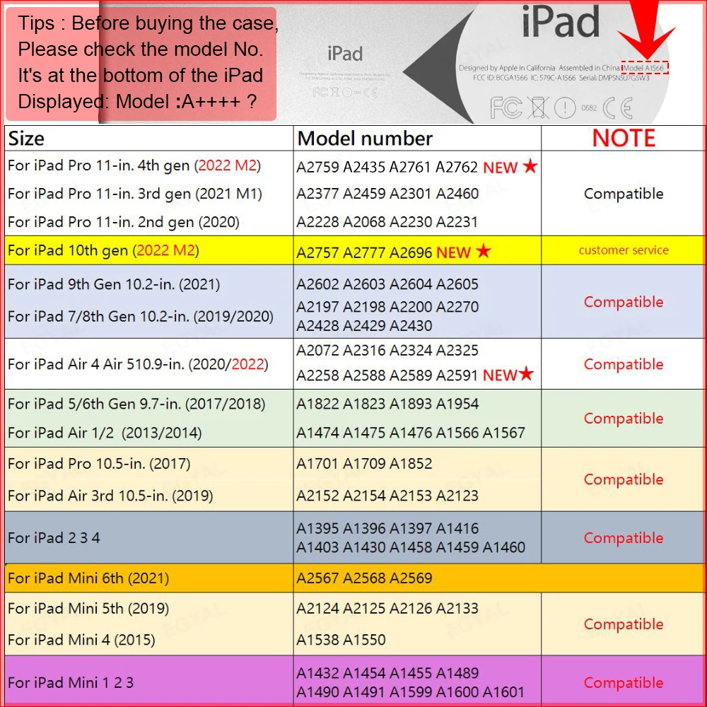 Per iPad Air 4 Della Copertura di Caso di 2021 Pro 11 2020 7 8 9th generazione caso 10.2 di Aria 5 2022 magnetico della copertura 9.7 di Aria 2 3 Pro 10.5 mini 6 5