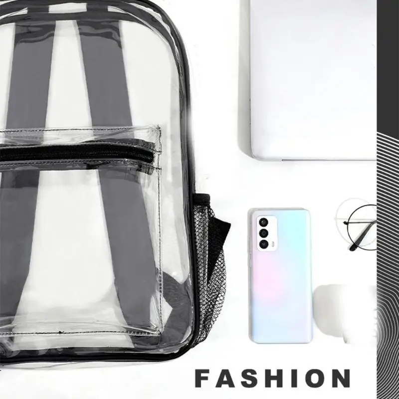 X90D Clear Stadium Bag School Backpack Transparent Travel School Bookbag for Teenager