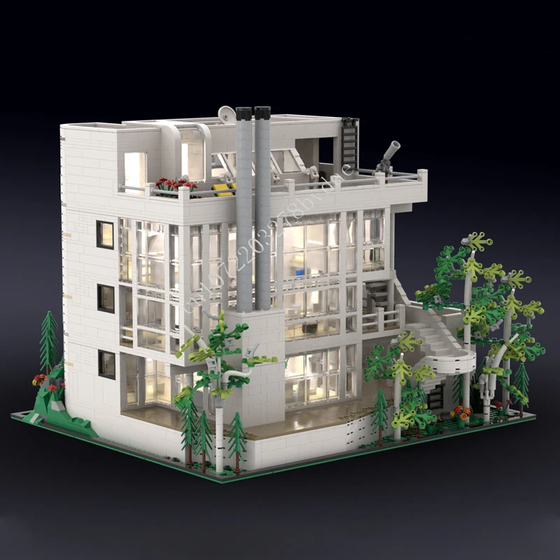 5283 قطعة منزل دوغلاس ريتشارد ماير MOC عرض الشارع الإبداعي نموذج بنة العمارة لتقوم بها بنفسك ألعاب تجميع التعليم #2