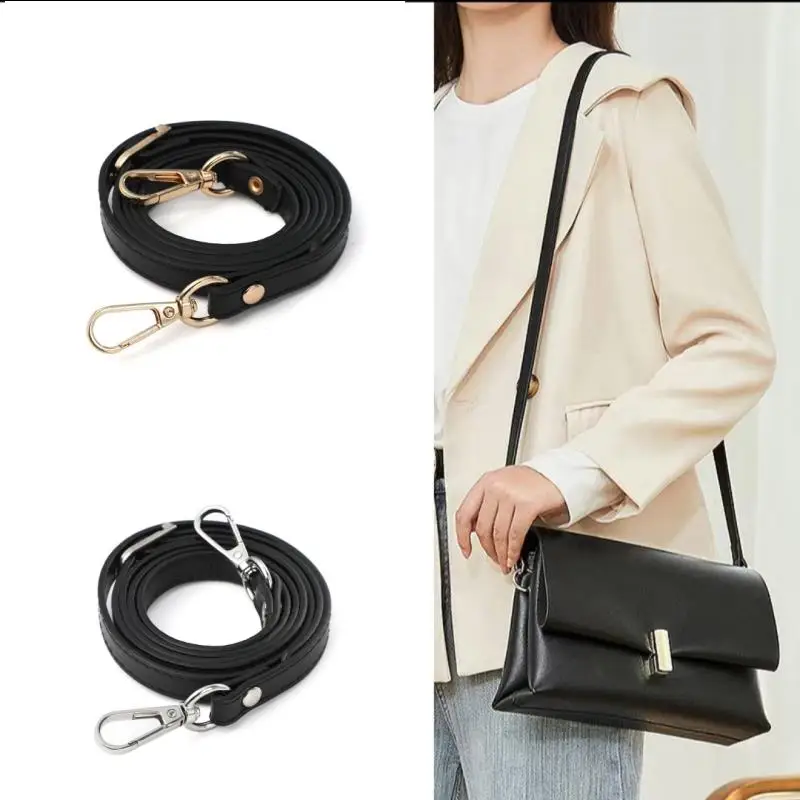 Adjustable Pu Leather Bag Strap 1.2cm Wide Shoulder Bag Handle For Handbag Crossbody Straps Bag Part Shoulder Bags Accessories