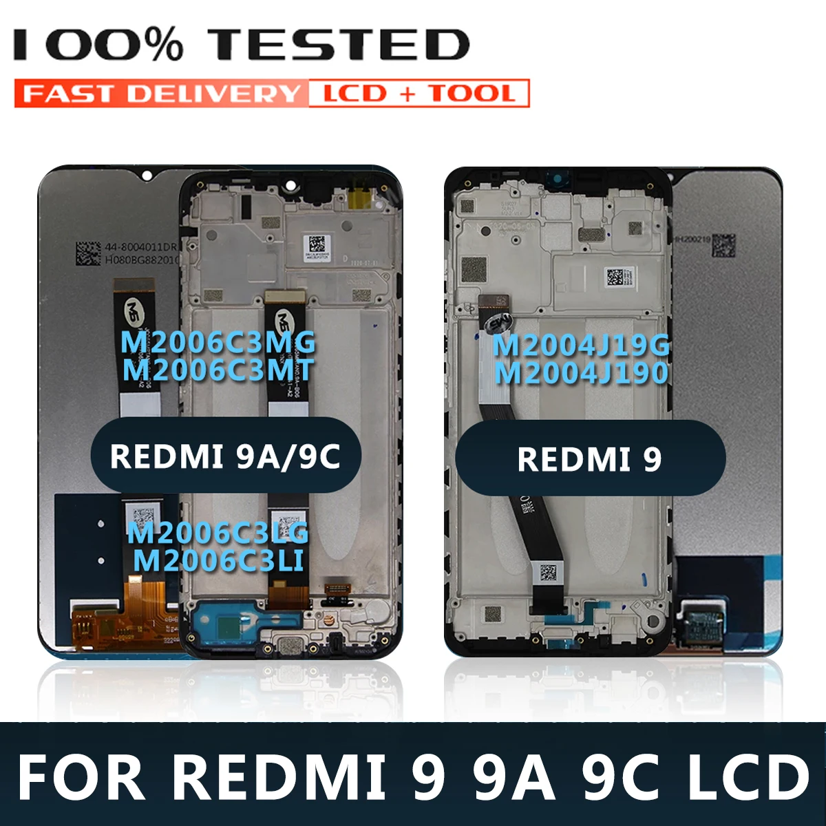 

Original 6.53"inch For Redmi 9 9A 9C Displayr Touch Screen Display For Redmi 9 M2004J19AG M2004J19C Assembly Replacment Parts